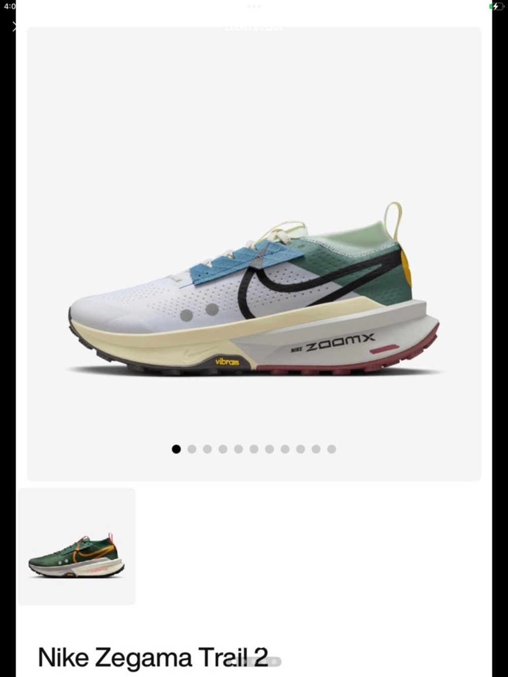 Nike zegama  trail 2 tennis shoes athletic shoes size 9